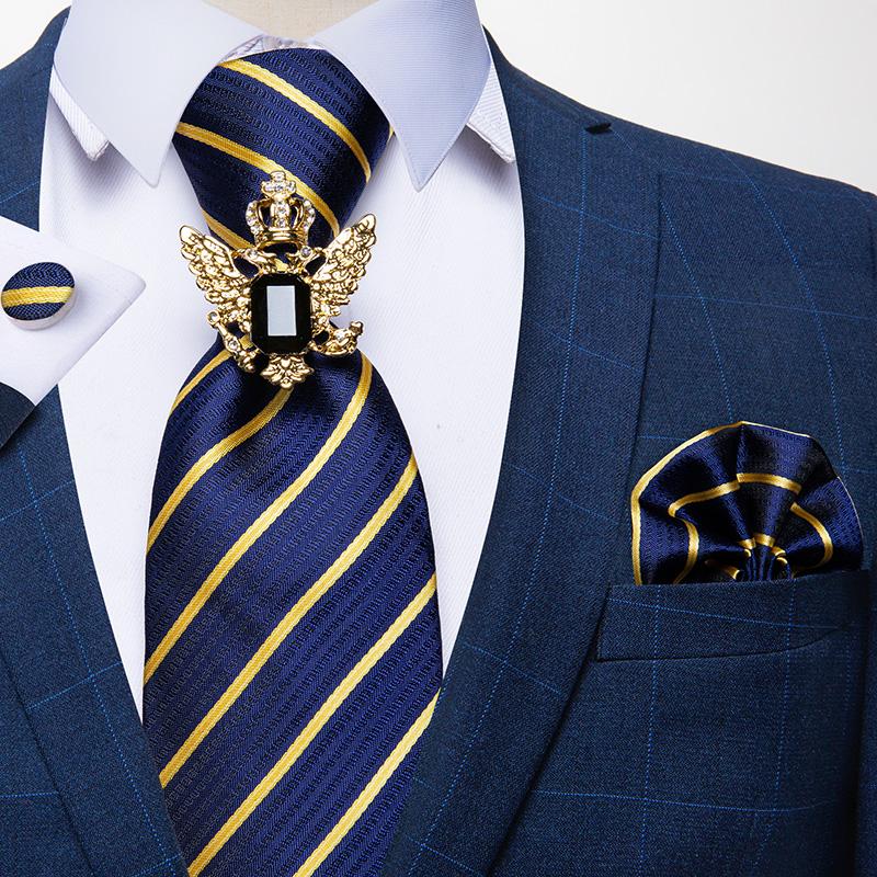 Классические мужские шелковые галстуки, модные белые вечерние галстуки с узором пейсли и цветочным принтом, карманные квадратные запонки, набор галстуков, мужской подарок DiBanGu