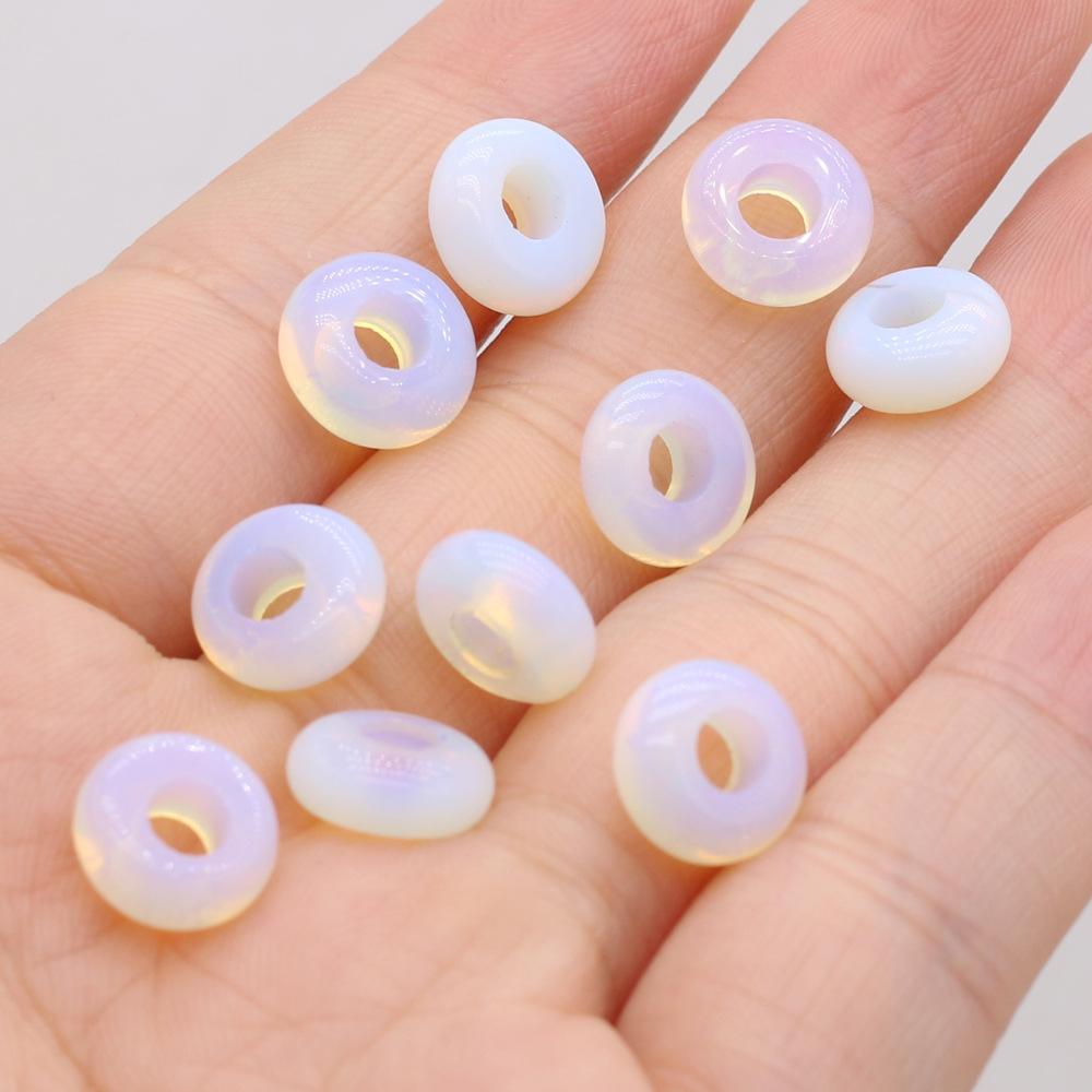 Agates Agates Stone Beads Colorful Lotus Perforated Beads Big Hole Loose Beads Girl Gifts