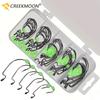 100pcs/box Crank Hooks Set Mixed Sizes 2#-3/0# with Beads High Carbon Steel Wide Fishing Hook Kit Carp Fishhooks Brothers Offset