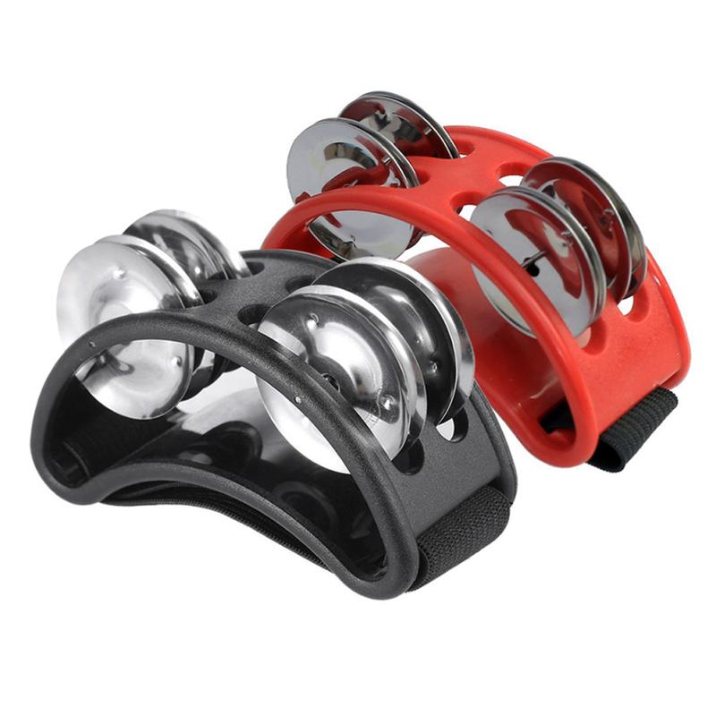 Ножной тамбурин с бубенцами из нержавеющей стали, перкуссионный музыкальный инструмент для аккомпанемента