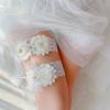 SLBRIDAL сексуальные кружевные цветы со стразами и жемчугом, свадебные подвязки, свадебные подвязки на бедро, кольцо для женщин/женщин/невесты