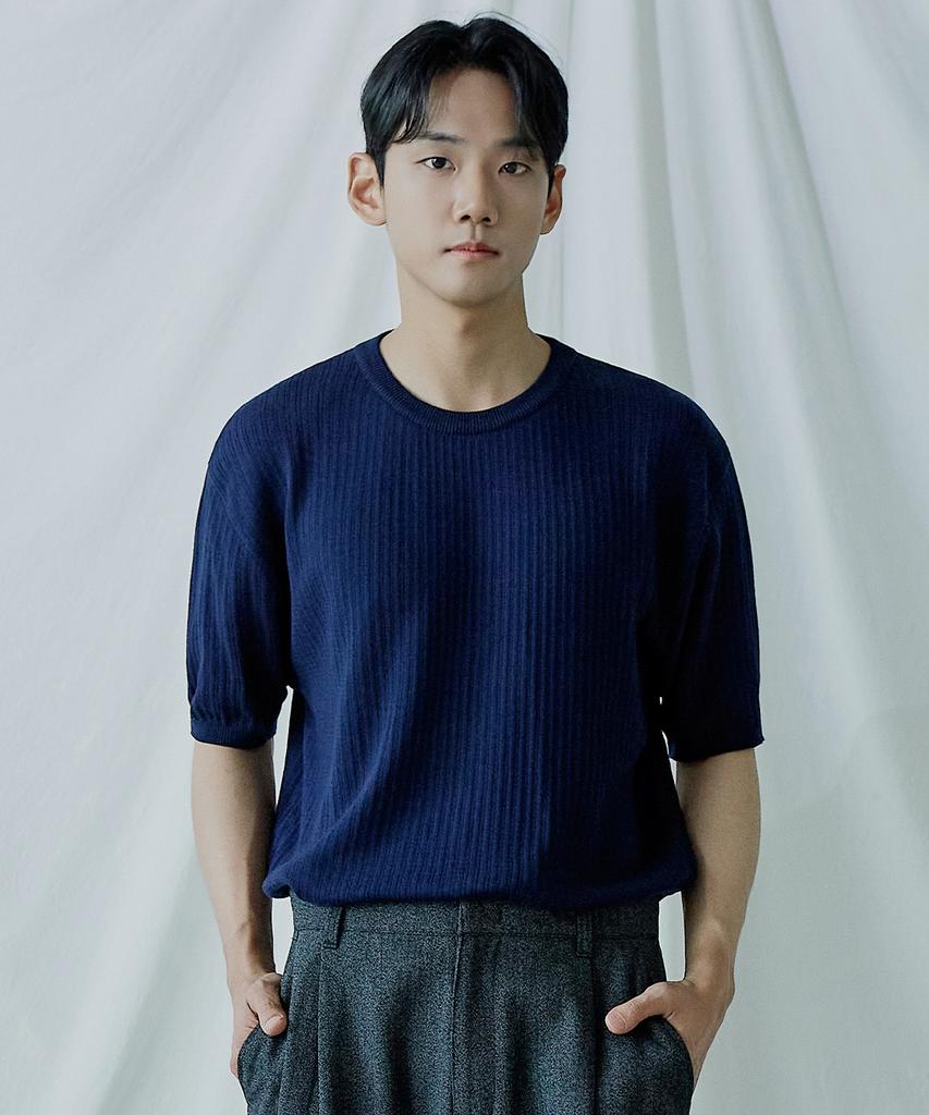POLYGRAM Ribbed Round Short Sleeve Knit - 3 Colors