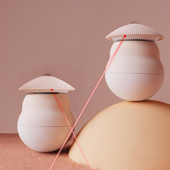 Автоматическая вращающаяся дразнилка для кошек, игрушка для погони за красным лучом, интерактивная качающаяся игрушка для кошек с автоматическим сенсором для тренировок и снятия скуки у домашних кошек