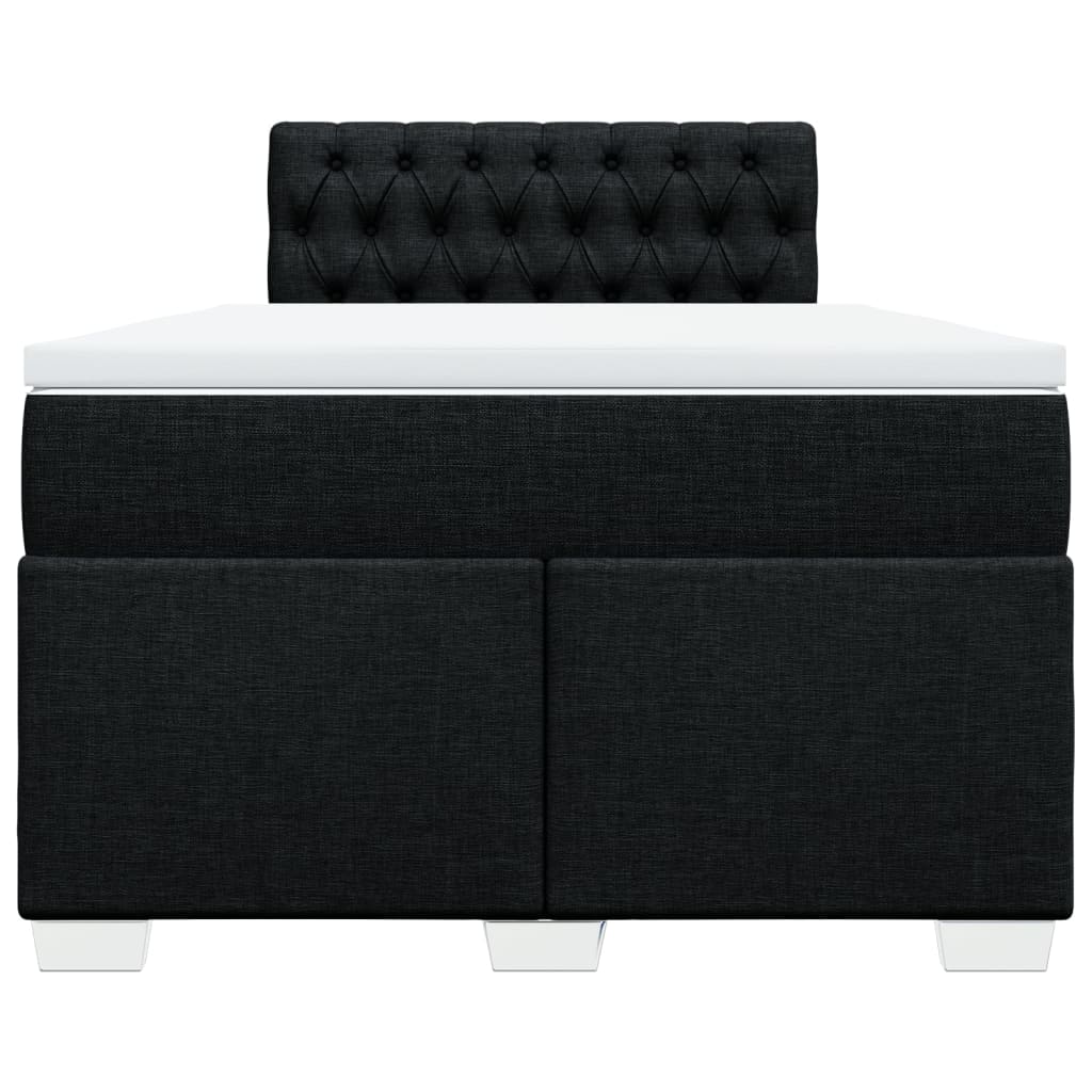 Box Spring Bed with Mattress Black 120 x 200 cm Fabric