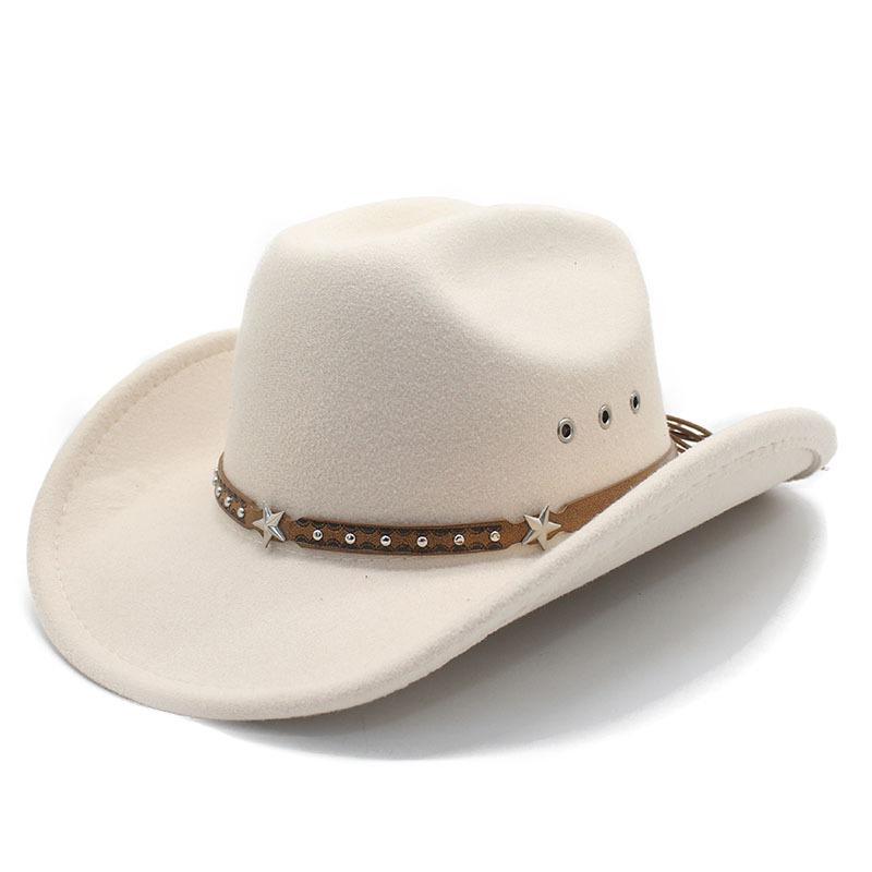 Women Men Ethnic Style Wide Brim Fedora Hat Sun Protection Hat