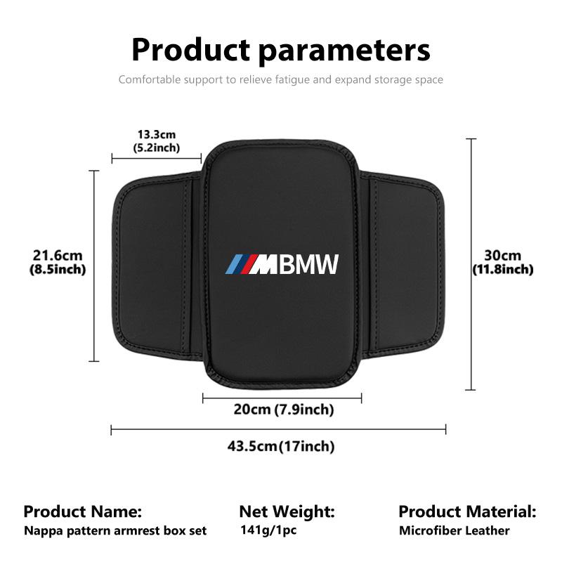 Car Armrest Box Cover Central Control Elbow Cushion Support Pad For BMW M F10 F20 F30 F40 F15 F25 F26 F31 F49 E62 E83 E84
