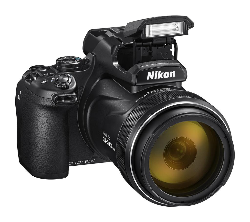 Nikon Цифровая камера COOLPIX P1000 с ЖК-дисплеем Черный 16,7" 3,2" Дисплей, (Сертифицированный восстановленный)