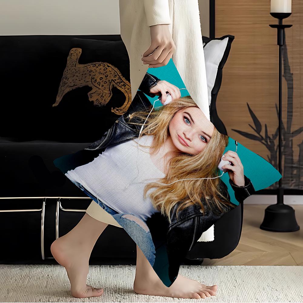 Наволочка с изображением певицы S-Sabrina C-Carpenter Мультяшный Подарок Наволочка для Подушки Спальня Дом Диван Стул Сиденье Декор Наволочка