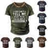 Men's Raglan T-shirt Retro Short Sleeve Round Neck Letter Printing Tops