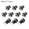 10Pcs 3.5*1.3mm 5.5*2.1mm 5.5*2.5mm DC Power Jack DC022B 5.5 X 2.1mm Panel Mount Connector