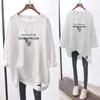 2024 Women's Autumn/Winter Pure Cotton Long-Sleeve Loose Korean Mid-Length Casual T-Shirt