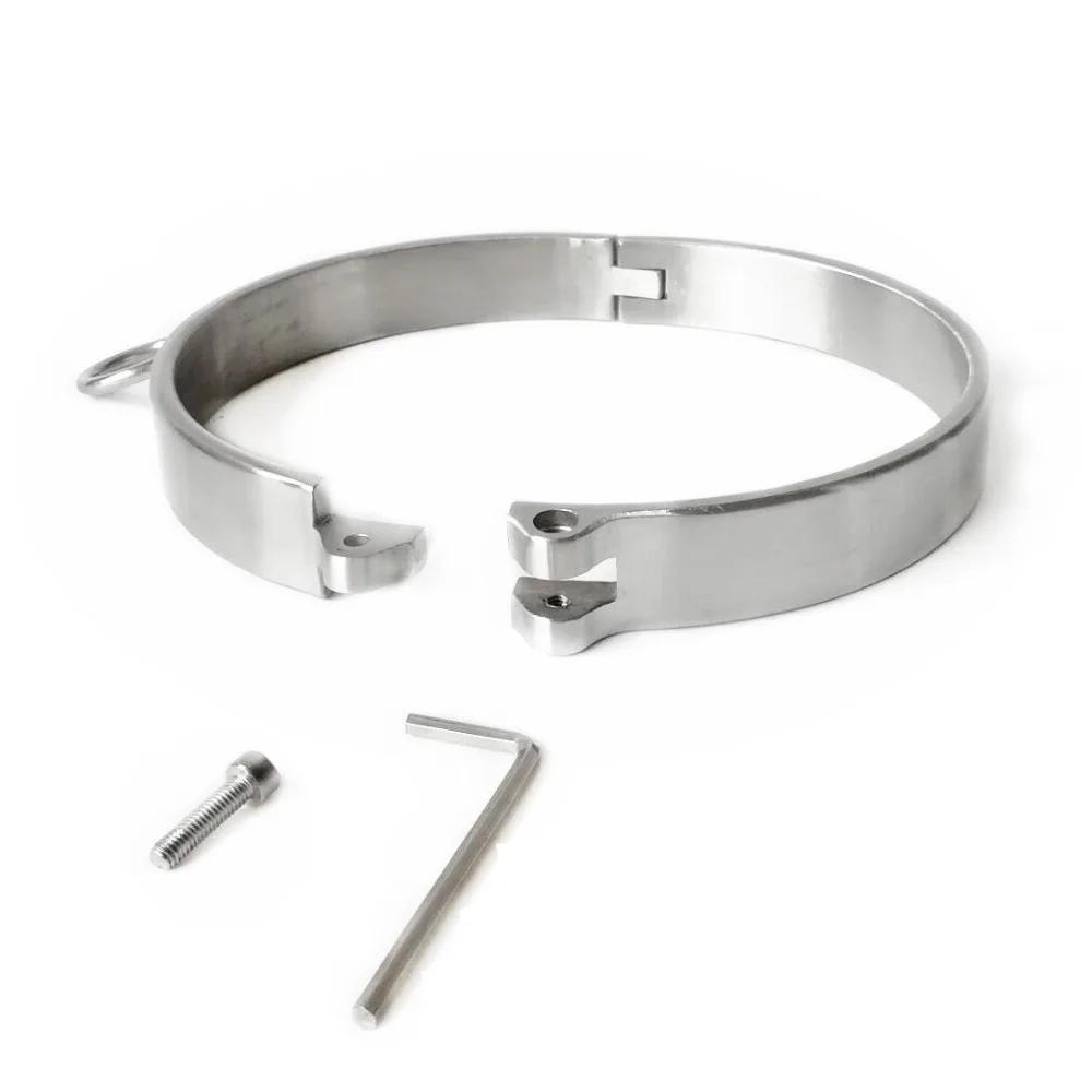 Наручники из нержавеющей стали, набор рабских ограничений, БДСМ-ошейник, ножные кандалы, БДСМ-ограничения, секс-игрушки для женщин, мужчин, пар