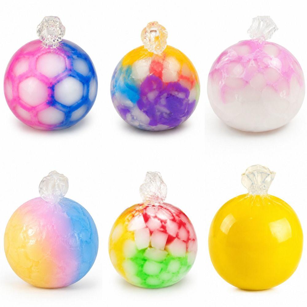 Gradient Colors Rainbow Crispy Balls Soft Decompression Pinch Toy Office Home Relaxation