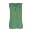 Summer Women's Vest V-Neck Buttoned Sleeveless Vest