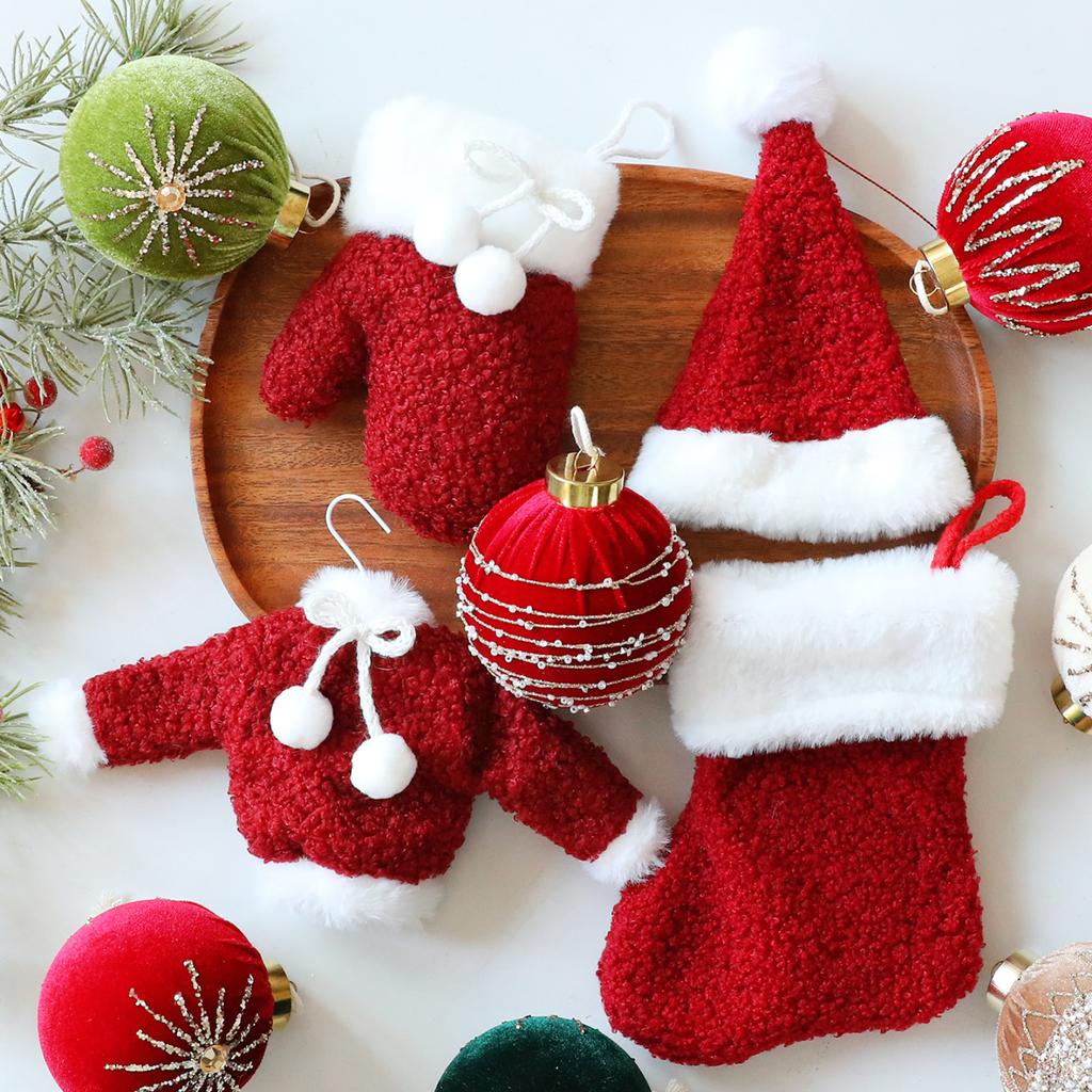 Christmas Clothes, Socks, Santa Hats, Christmas Tree Decorations