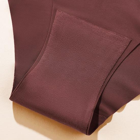 Women Panties Seamless Mid Waist Ice Silk Good Breathability Solid Color Slim Fit Thin Quick Dry Casual Sport Underpants Lady Briefs