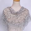 Sweet Pretty Elegant Hollow Tassel Lace Rose Floral Knit Triangle Mantilla Scarf Women Ladies Shawl Wrap Scarves