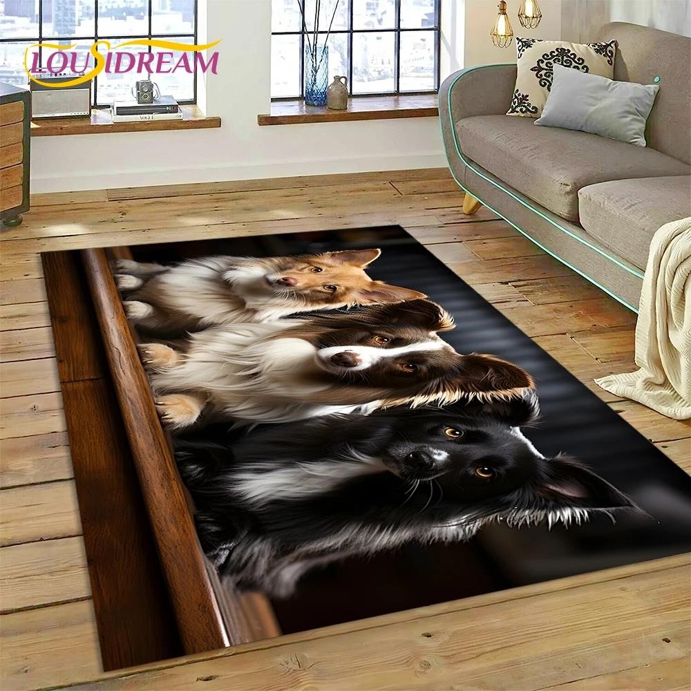 3D милый ковер с изображением собаки самое, чихуахуа, хаски, коки из мультфильма для гостиной, спальни, домашнего декора, нескользящий коврик для дивана, подарок