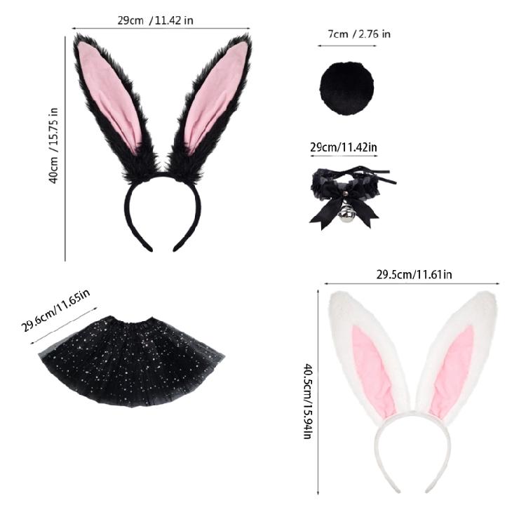 Easter Rabbits Ear Hair Hoop Costume Accessories Rabbit Headwear Makeup Decorations Cute Plush Rabbit Hairband Headband