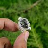 Natural Silver Leaf Jasper Anniversary Stackable Ring Jewelry Sterling Silver