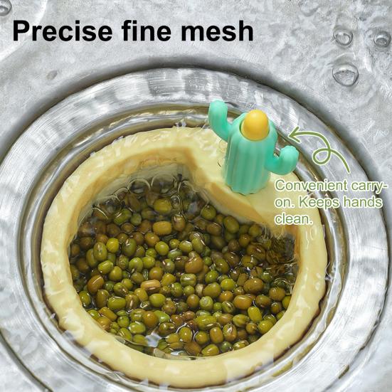 Cactus Sink Strainer Basket Kitchen Drain Filter with Wide Divider & Rotating Design Anti-Clog