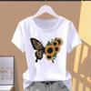 Asian Size-Print Ladies Music Love Trend Style Cute Lovely Female T Clothing Casual Women's Summer Top Fashion Graphic Tee Short Sleeve T-shirt