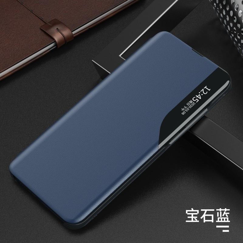 Магнитный чехол-книжка с боковым окошком и подставкой для Galaxy S23 Ultra S22 S21 Note20 A53, тонкий, противоударный, из ПК
