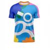 Simple Fashion Running T-Shirt Summer Casual Outdoor Fitness 3D Printed Men's Sports T-Shirt Shoe Neck T-Shirt
