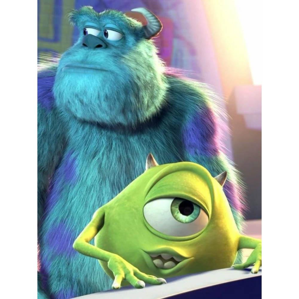 2026 New Disney Monsters Inc Diamond Embroidery Cartoon Round Diamond Painting New Mosaic Puzzle Rhinestones Home Wall Decor