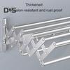 Wall-Mounted Drying Rack Rustproof Corrosion Resistant Expandable Retractable Easy Installation Bathroom Laundry Rack