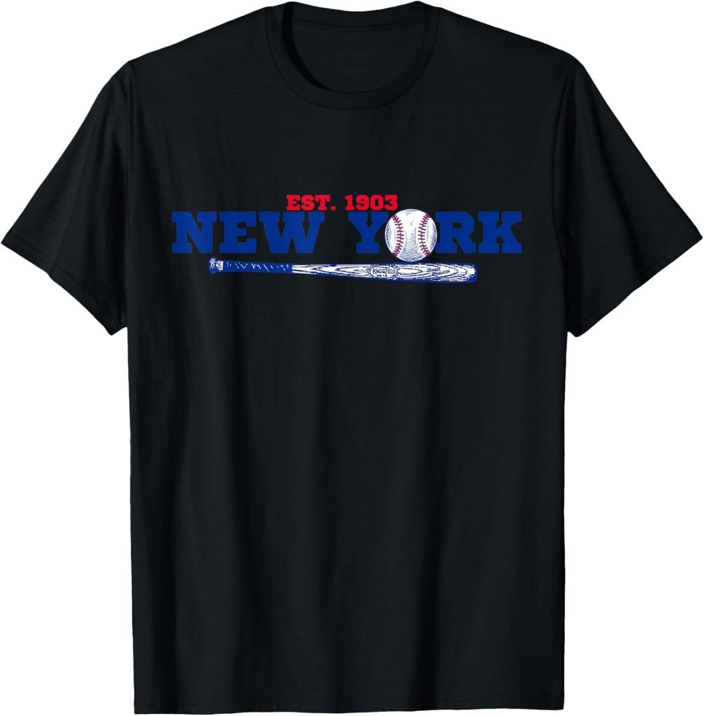 Baseball Est 1903 New York Sports Team Novelty Athletic Gift T-Shirt