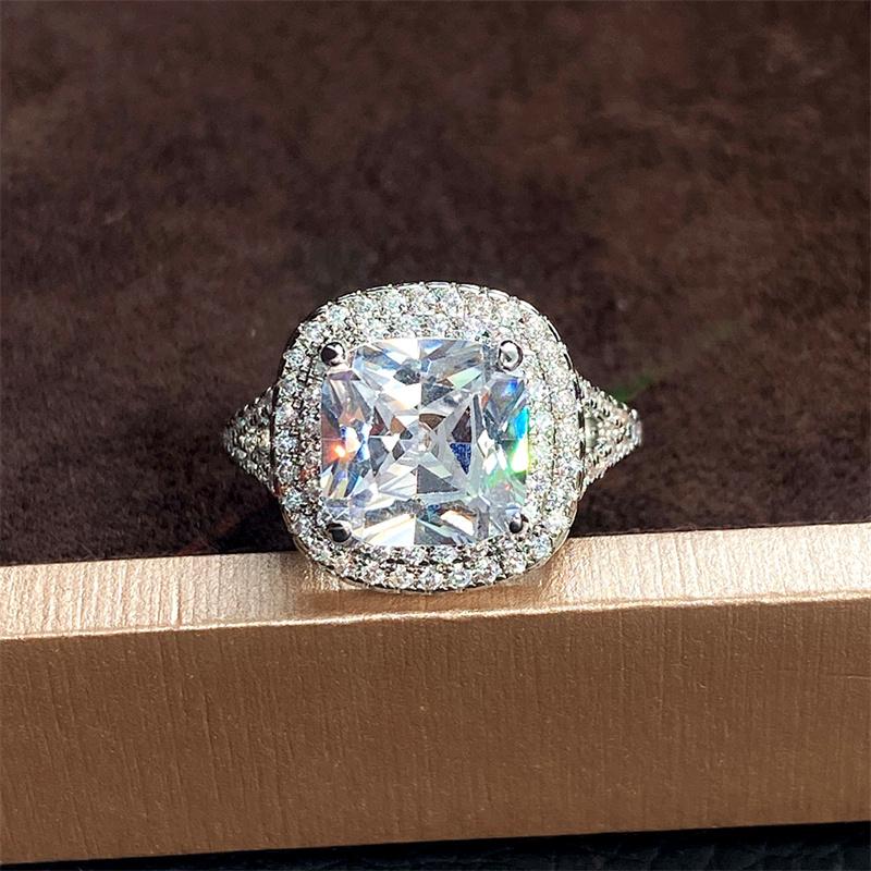 Новые роскошные кольца с кристаллами кубического циркония для женщин, обручальные кольца, аксессуары, блестящие кольца с цирконием AAA, модные украшения