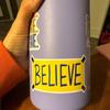 Наклейка Believe, Наклейка Ripped Inspirational Lasso, Наклейка на бутылку с водой, Наклейка на флягу Hydro, Мотивирующая цитата