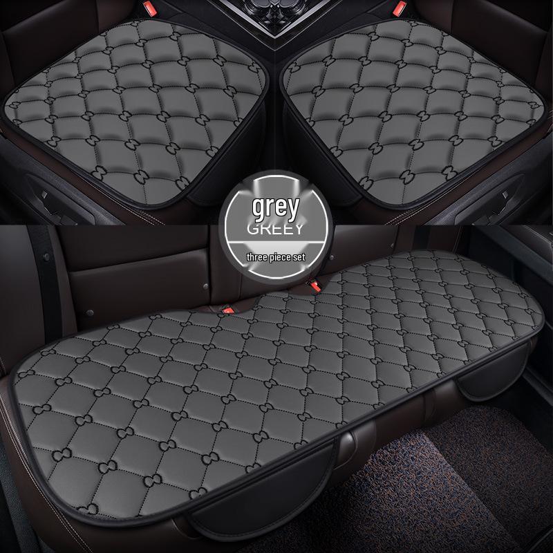 Набор подушек для автомобильных сидений из кожи с бамбуковым углем, Трехсекционный, Без спинки, Всесезонный комплект для салона