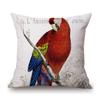 Flamingo Bird Parrots Hand Drawing Illustration Art Cotton Linen Sofa Throw Pillow Case Home Decoration Car Seat Cushion Cover