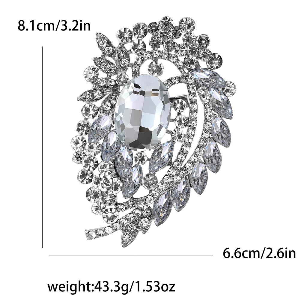 Африканская мода сплав полный бриллиант большая стеклянная брошь изысканная женская одежда высокого класса украшение для корсажа булавка