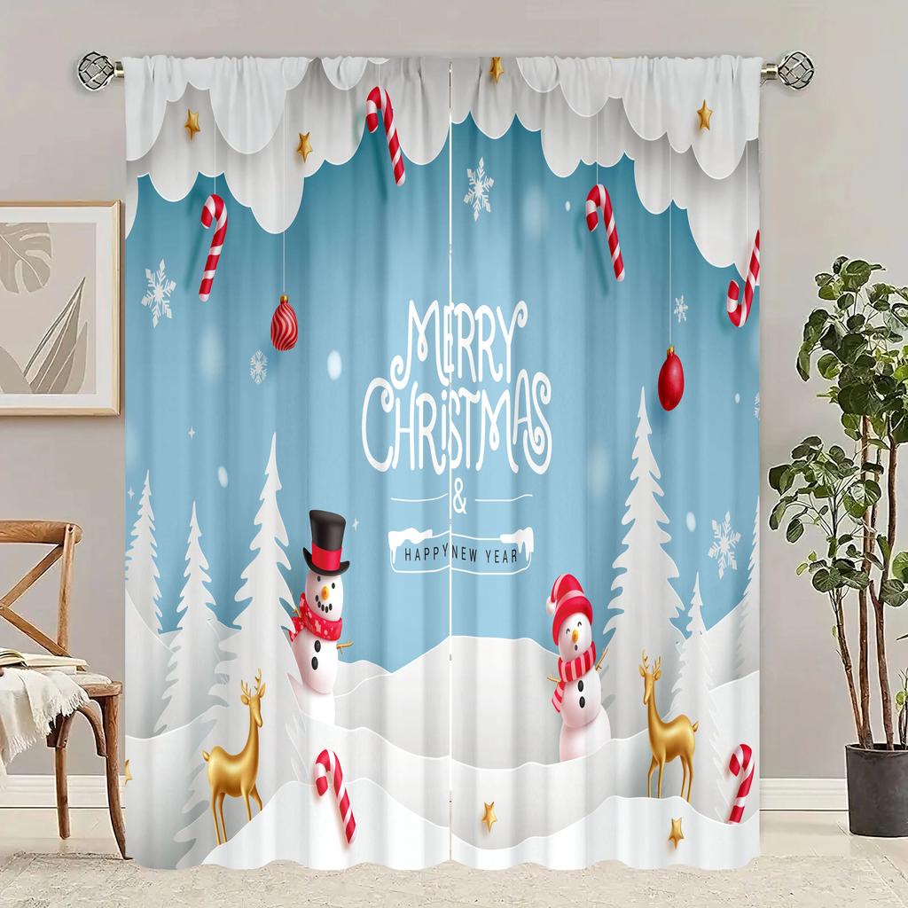 2 шт. - Зимнее Рождественское украшение Занавески с надписью Merry Christmas для спален гостиных кабинетов личных пространств