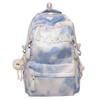 School bag: new tie-dye backpack for women, university birthday department, large capacity trendy backpack, junior high school students