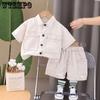 Boy Labor Clothing Short Sleeved Set Summer Clothing Korean Children's Trendy Shirt Summer Fashion