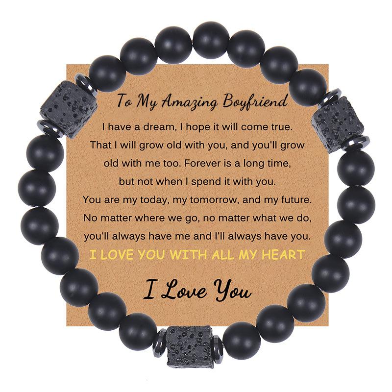 JYL TS Bracelet Birthday Gift Carded Beaded Celebrates Life & Abundant Blessings