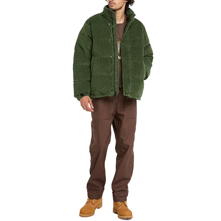 Timberland Куртка-пуховик с воротником-стойкой, теплая, универсальная, с утиным пухом, мужская, куртка, черно-лесно-зеленая, A6X6J-EIN