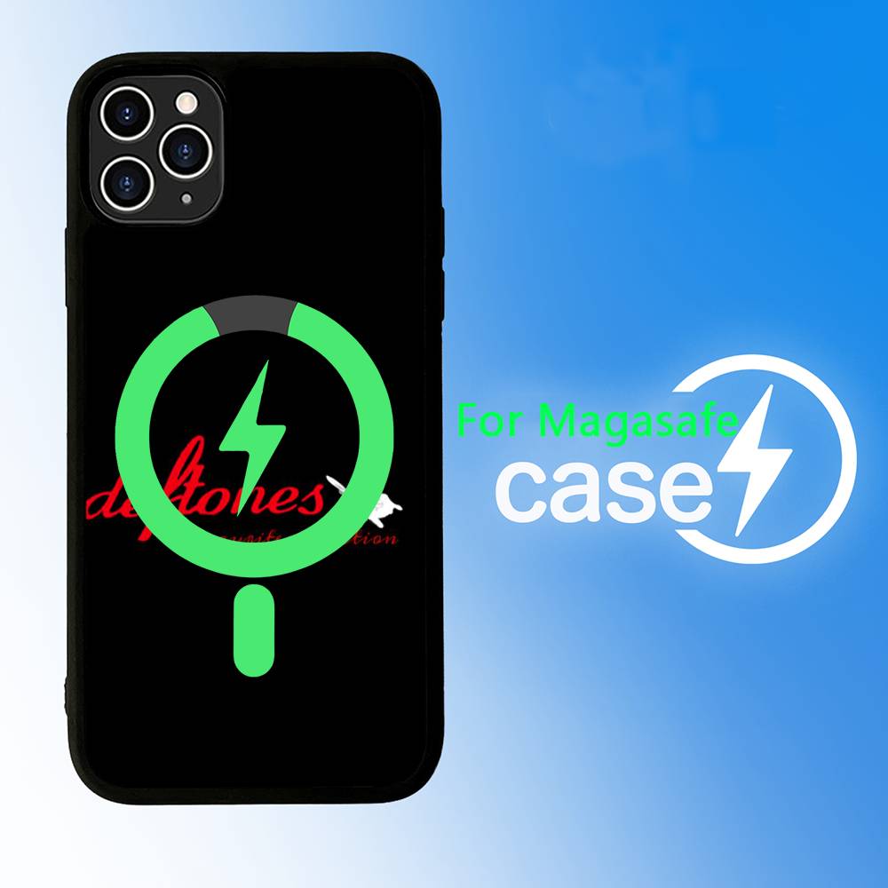 Band D-Deftones Black For Magsafe Magnetic Phone Case For iPhone 16 15 17 Pro Max 11 12 13 14 Plus Cover
