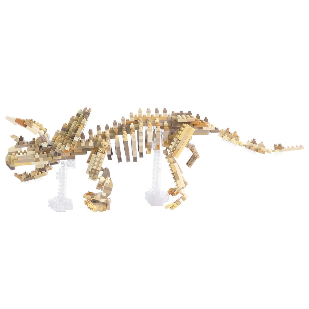 Набор из 2 моделей скелета трицератопса и трицератопса Nanoblock Dinosaur Deluxe Edition A005