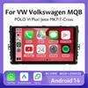 Android 14 Автомобильное радио Android Auto для VW Volkswagen MQB POLO VI Jetta MK7 T6 Bora Беспроводной Carplay Мультимедийный плеер Автомобильная стереосистема