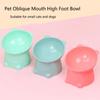 Миска для домашних животных, тарелка для кормления воды и еды, тарелка для домашних животных, мультяшная форма кошки, наклоненная, с защитой от опрокидывания, приподнятое основание, защита шейного отдела позвоночника