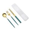 Новый набор ложка-вилка-палочки для еды, коробка для хранения, посуда, кофе, закуска, фрукты, десерт, портативный набор ложка-вилка-палочки для еды, нержавеющая сталь