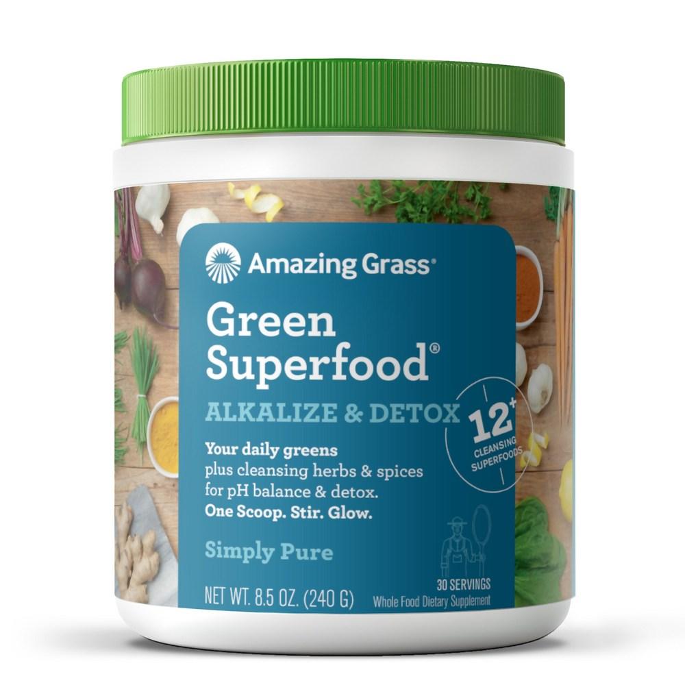 Amazing Grass Зеленый Суперфуд Щелочной и Детокс Напиток Порошок 240г 1 шт Ингредиенты: может быть изменено по | 240 г 1 шт.