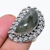 Натуральный Лодолитовый Кварц Драгоценный Камень Серебро 925 пробы Ювелирное Кольцо Размер 7 W9H85