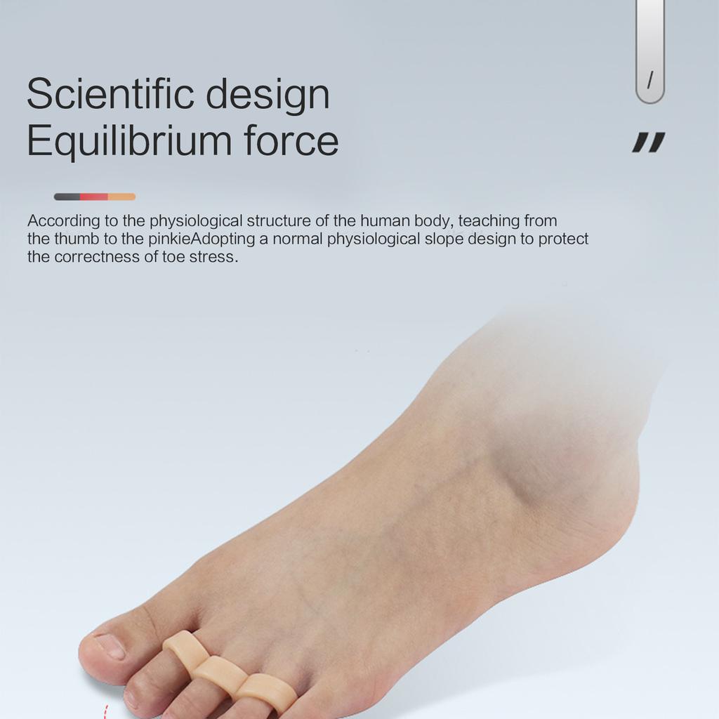 Toe Separators Toe Protectors for Little Toe Gel Toe Separator Toe Straightener with 3 Holes Little Toe Separators