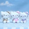 Kawaii Kt Whimsical Cat Plush Keychain Adorable Soft Toy Bag Accessory Tall 12cm